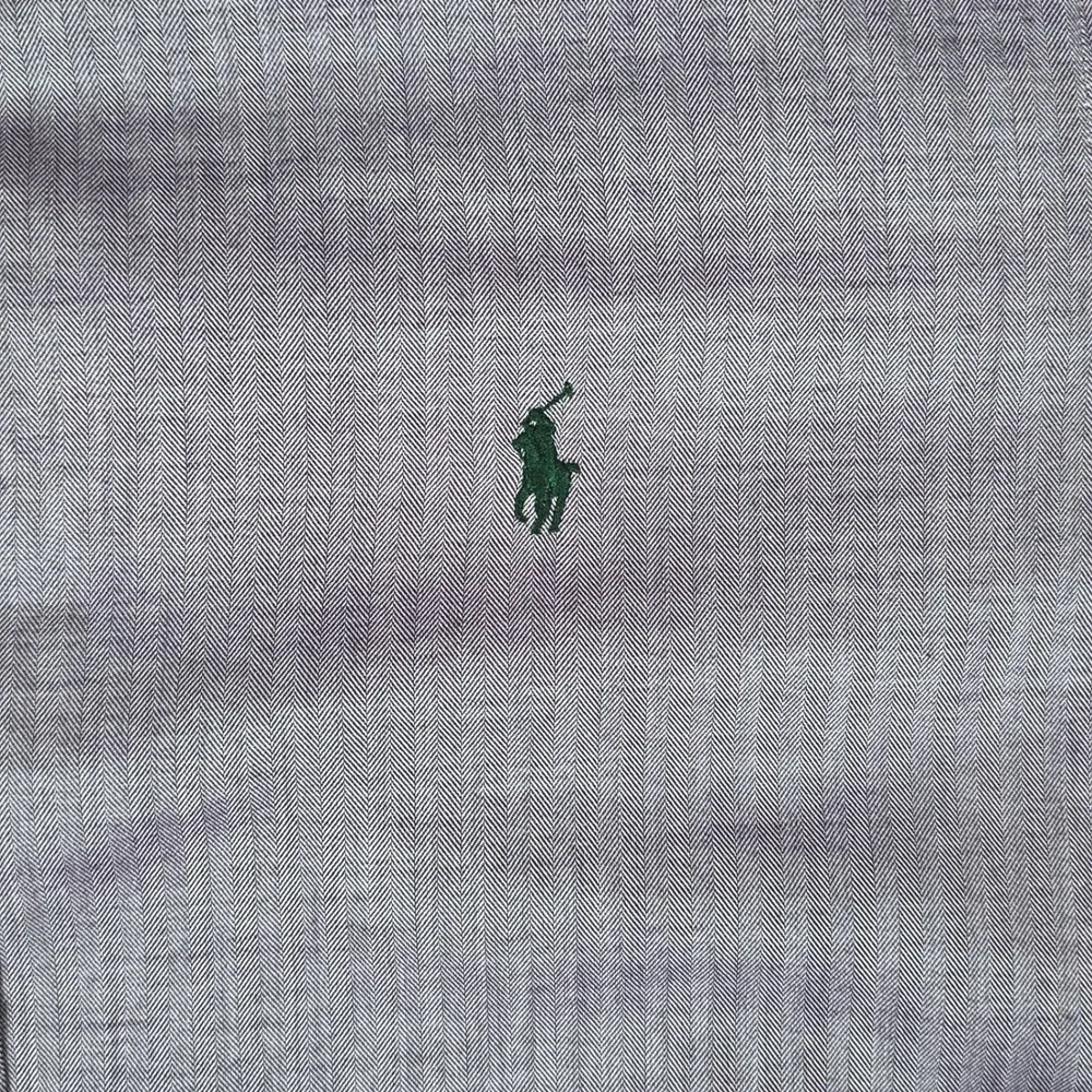 Polo Ralph‎ Lauren Mens Button Down Shirt Purple Herringbone Classic Fit Size L